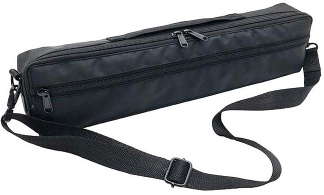 GHSHOP 1 플루트 보관 가방 블랙 캔버스 봉제 W/숄더 스트랩 Accs, 1개