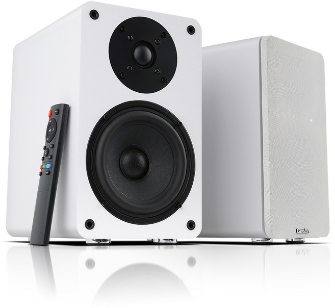 캔스톤 2채널 블루투스 북쉘프 PC 컴퓨터 TV 스피커, 화이트, r60bt