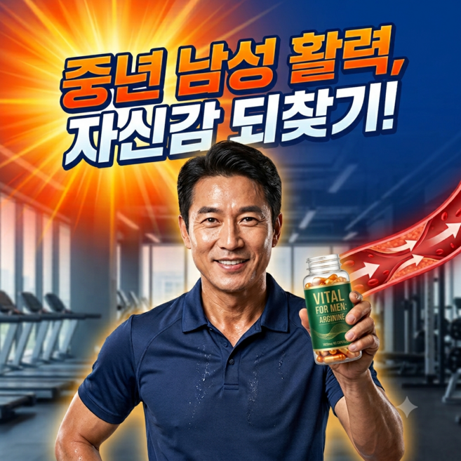 남성 활력 증진에 도움주는 영양제, 3개, 180정