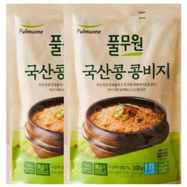풀무원 국산콩 콩비지, 1세트, 300g