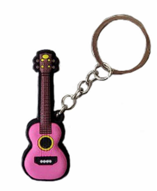 Chuu 악기 키링 키홀더 열쇠고리, 우쿨렐레_핑크, 1개