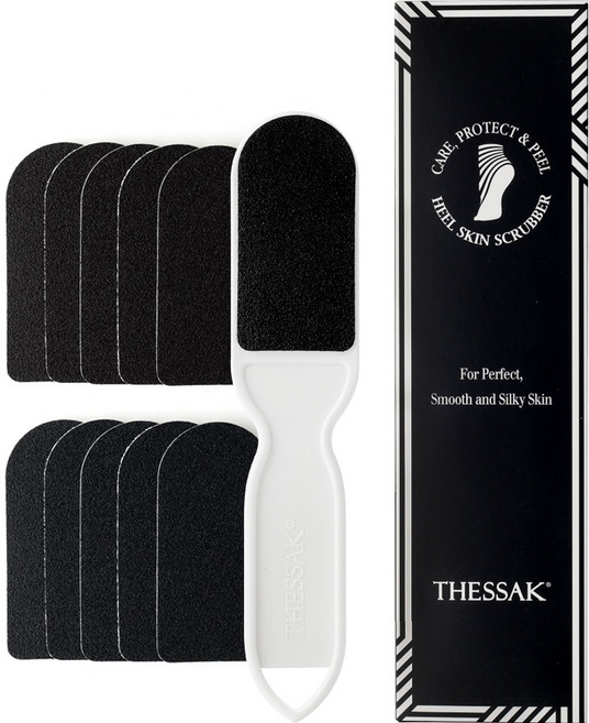 더싹 힐스킨 스크러버 양면 페디파일세트 바디 1개 + 리필 10매 구성, 1세트