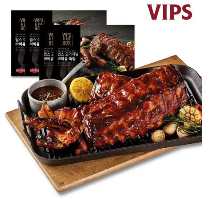 빕스 오리지널 바비큐 폭립 450gX4팩, 없음, 450g