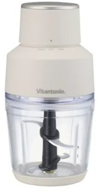 Vitantonio 食物調理機 輕鬆切碎食材 一鍵啟動 安全易用, 象牙白, VCR-50-I