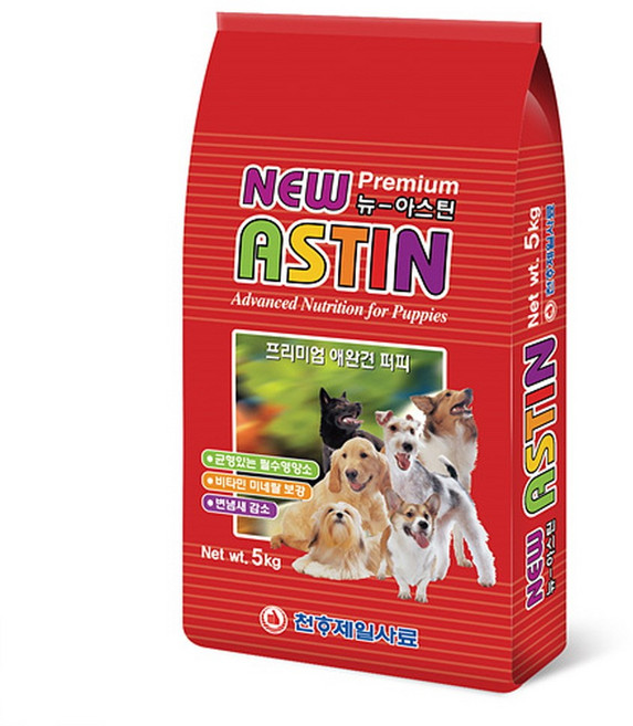 천하제일사료 프리미엄 퍼피 자견 성견 노령견 뉴아스틴 가성비 좋은 강아지사료 5kg, 2개, 가수분해닭