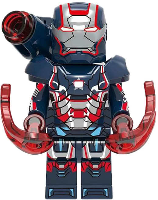 BIG & MINI 아이언맨 세트 5종 호환블럭 마블 어벤져스 슈퍼히어로 브릭미니피규어 취미/수집/장식/컬렉션용 커스텀 블록피겨, IRON302. MINI 아이언 패트리어트, 1개