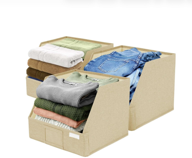 2+2옷정리 다용도 수납 정리함 바지수납 리빙박스, 1개, 베이지