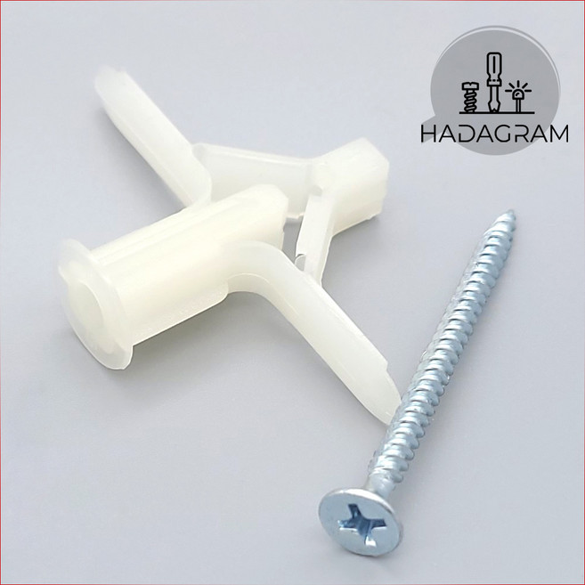 동공 앙카 석고 보드 텍스 판넬 피스 직결 나사 못 선반 고정 자천공 타격 토우 칼블럭 칼브럭 칼부럭 철판 방수 유니카 논프라 피셔 목재 스크류 코브라 천정 스텐 플라스틱, 동공앙카+피스, 앙카12mm + 피스38mm - (6세트)