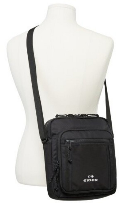 아이더 이월상품 친환경소재 심플한디자인 다양한수납 등산 캐쥬얼 스포츠 크로스백 DUA25B44 GRAVITY (그래비티) 스퀘어 크로스백 Z1, 블랙