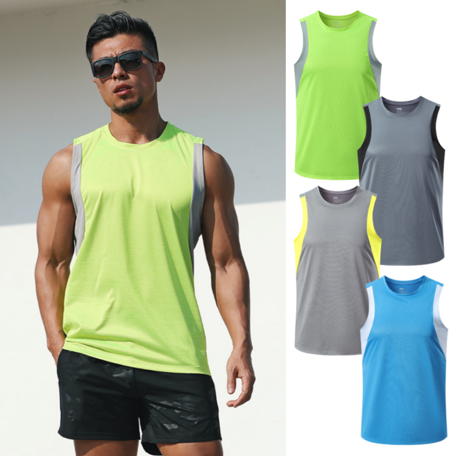 러닝 나시 헬스 싱글렛 등산 쿨링 민소매 티셔츠 마라톤 운동복