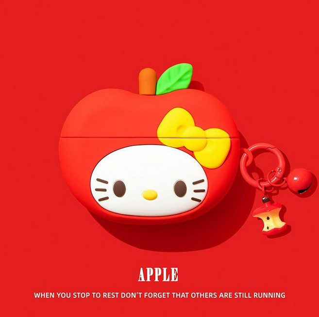 레드미 버즈6 프로 케이스 키위 키링 실리콘 커버, Xiaomi Buds 5, 26 사과고양이+펜던트 실리콘 후크