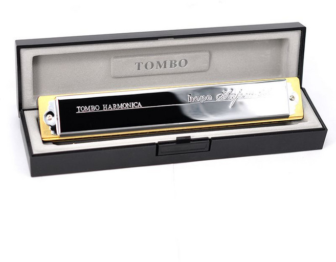 일본 TOMBO 24홀 복음 하모니카 옥타브 연주 초보자 프로패셔널 마이너사운드 악기, D (사은품 풀세트), 1개