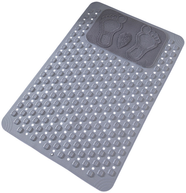 풋워시 샤워매트 발세정 풋브러쉬 미끄럼방지 욕실매트, 1개, 그레이