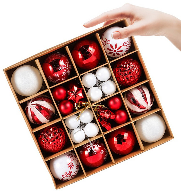 루이스 크리스마스 트리 장식볼 믹스 오너먼트 혼합볼 데코세트TGUI-3, TYPE-3