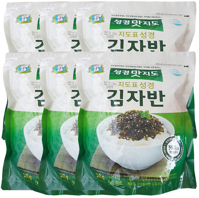지도표 성경 김자반 500g, 6개