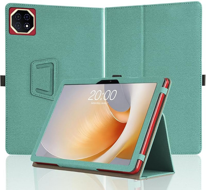 NSFN Teclast T65 Plus 전용 케이스 TECLAST Android 15 태블릿 13.4인치 보호 소지 밴드 포함 잡기 쉬운 스탠드 기능 다각도 대응 운반 내충격 낙하, 1개, 상세페이지 참조