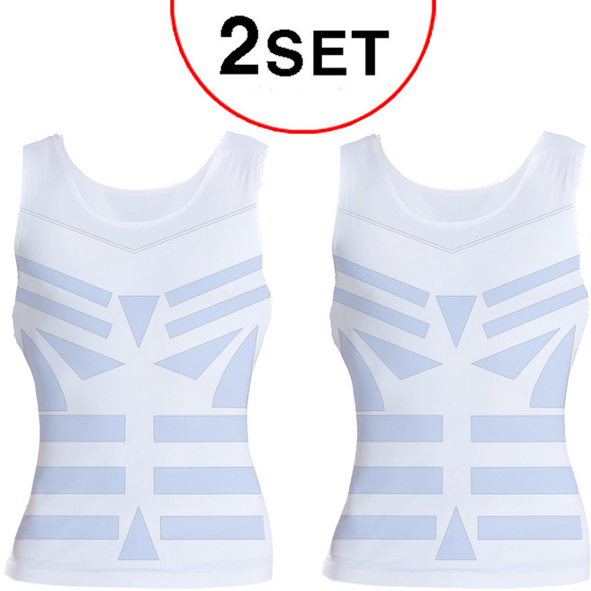 라온피플 프리컷 슬림핏 뱃살 남자 보정 런닝 나시 바디쉐이퍼 2매