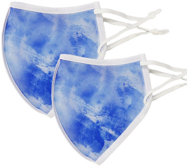 두나인 국산 숨쉬기 편한 방수 수영장 스포츠 골프 마스크 2매, 블루