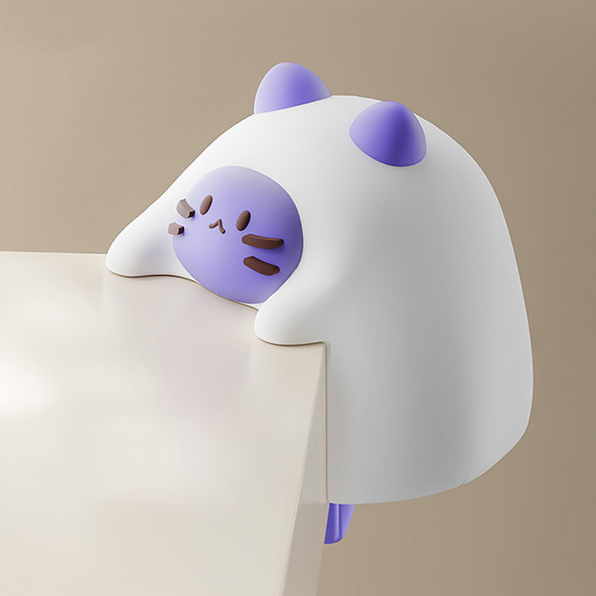 시우리빙 말랑 캐릭터 모서리 보호대 충격방지 4P, 고양이, 1세트