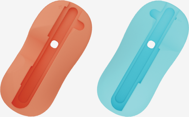 잼몬스터 닌텐도 스위치2 조이콘 마우스 그립 케이스, 레드블루, 1세트, NS2MS2