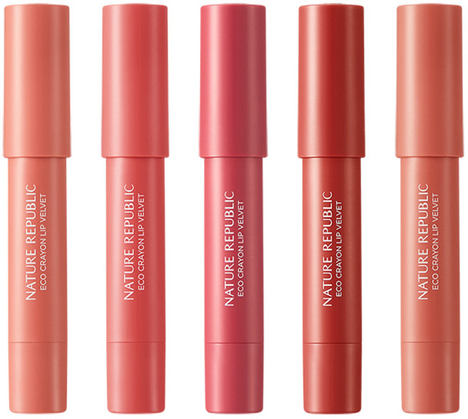네이처리퍼블릭 바이플라워 에코 크레용 립 벨벳 (5종 택 1), 04 칠리레드, 1개