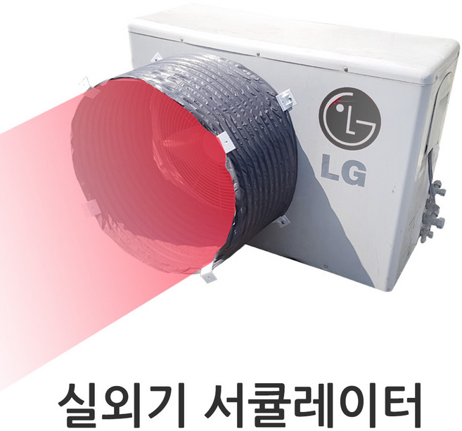 실외기서큘레이터 에어로드 커버 열풍가이드 열기배출 실외기화재예방 과열방지, 1개, 2_AS050