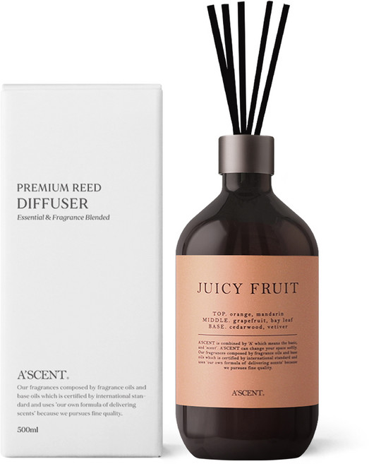 에이센트 네이처 대용량 디퓨저, 쥬시프룻, 500ml, 1개