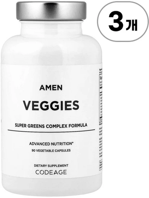 코드에이지 에이멘 베지 Codeage Amen Veggies 90정, 3개 - 쿠팡