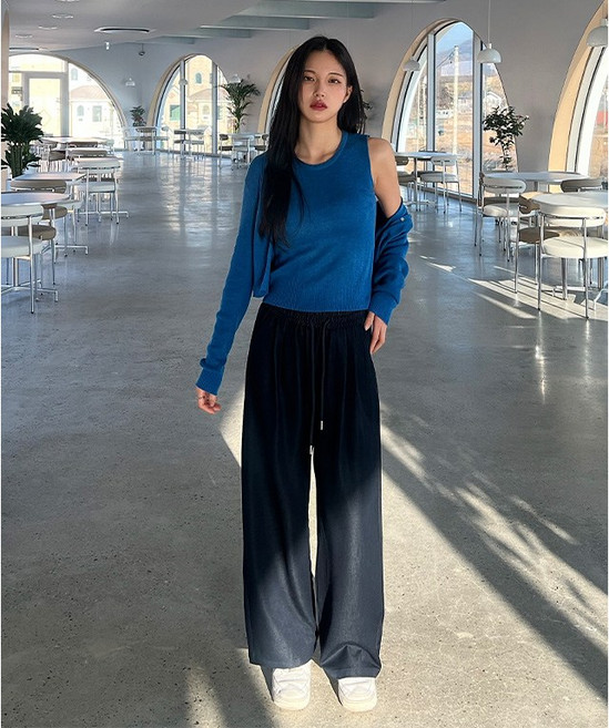 [핏보장] 마레 텐셀 와이드 청 밴딩 팬츠 1color 와이드 3사이즈 이염없음 논페이드