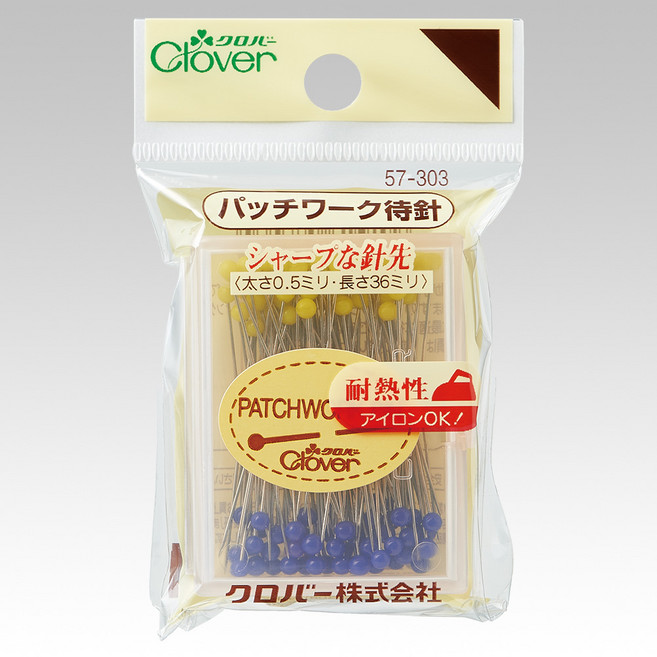 Clover 可樂牌 57303 拼布珠針 布料固定工具, 基本的, 1個