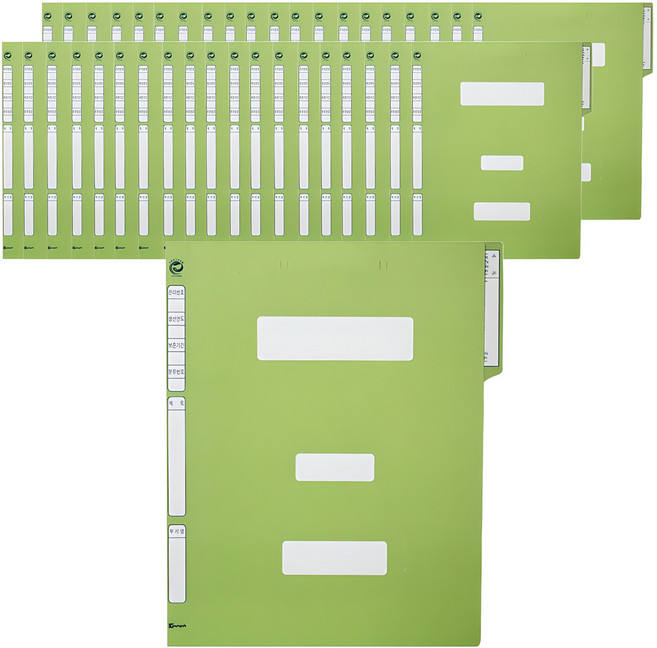 빅드림 정부화일 A4, 연두, 40개