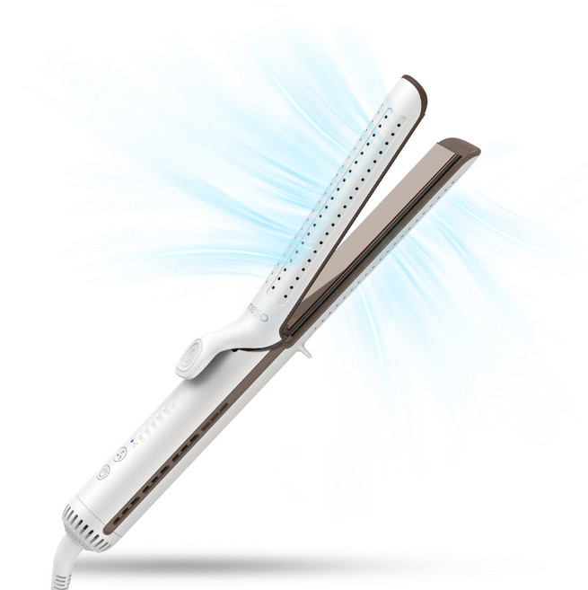 LOMESO 냉풍 고데기 쿨링 고데기 판 봉고데기 웨이브 매직기 헤어 스타일러, 화이트