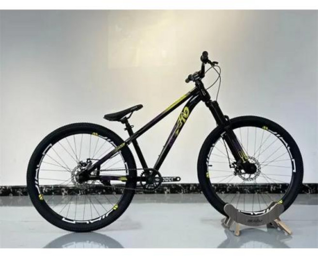 MTB 산악 자전거 싱글 스피드 유압 디스크 브레이크 더트 스루 액슬 고탄소강 다운힐 26 인치, 1) black pink blue - 26-inch-s, 1개, 없음