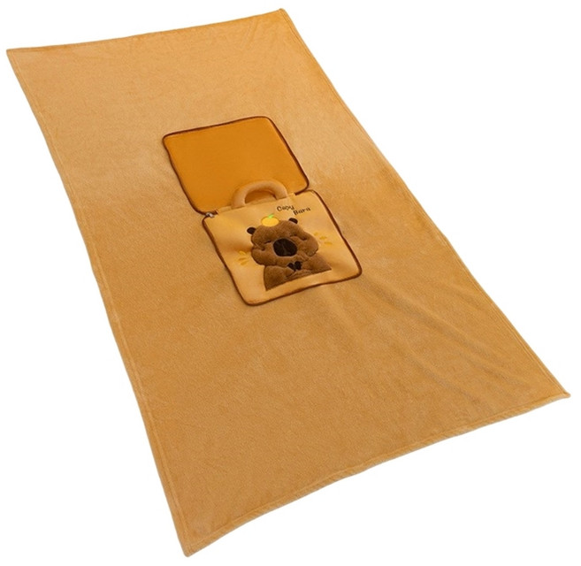 카피바라 베개 손난로 여행용 담요 접이식 에어컨 담요, 03 dinosaur