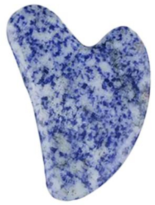 괄사 튼튼넥 림프순환마사지 도자기 괄사 천연 옥 하트 모양 구아샤 스톤 로즈 쿼츠 구아슈 스크레이퍼 마, [09] Blue White Dot Jade, 1개