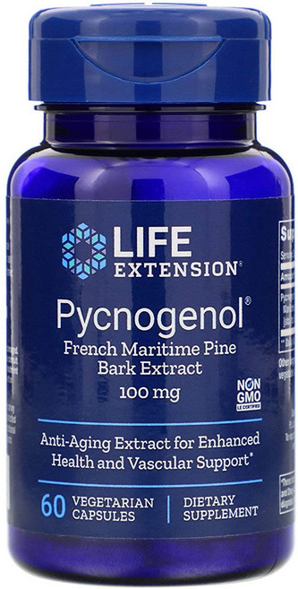라이프익스텐션 피크노제놀 소나무 추출 100mg 60캡슐 Pycnogenol, 60정, 1개
