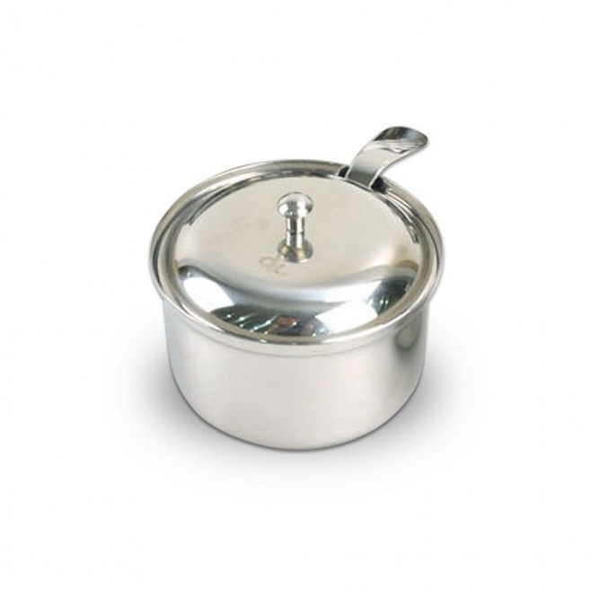 쉐프앤쿡 스텐양념통 양념단지 다대기 고추장통 소금통(양념스픈 포함) 소, 1개