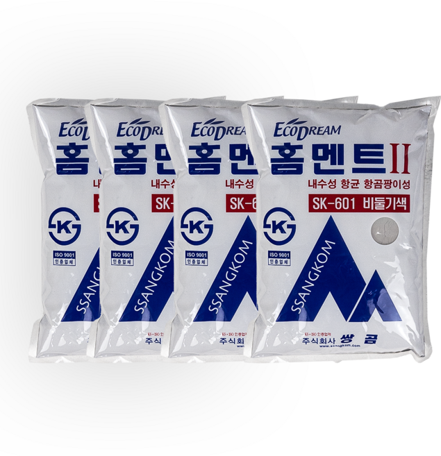 쌍곰 줄눈 시멘트 홈멘트2 타일 2kg 회색 비둘기색, 4개