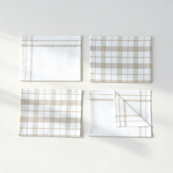 마켓비 MARAE 행주 65x50 KS1003TT 4장, 그레이 0427.3669, 4개