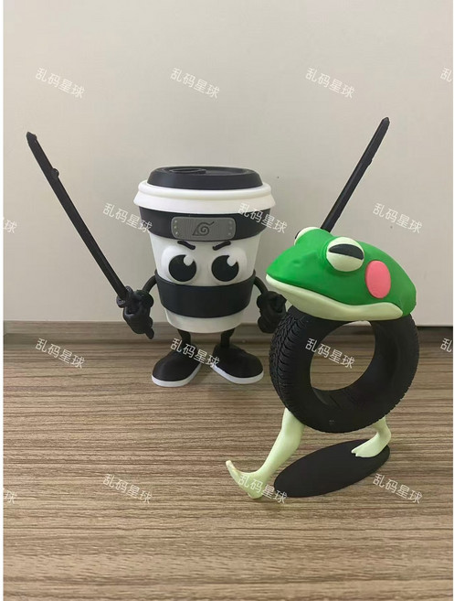 카푸치노 아사시노 밈 피규어 10cm, 카푸치노 타이어 개구리(2종), 1개