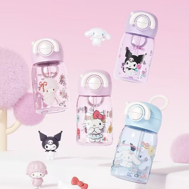 [신상 ]밀크카 산리오 헬로키티 쿠로미 워터보틀 원터치 320ml 트라이탄 물병 보틀, 1개