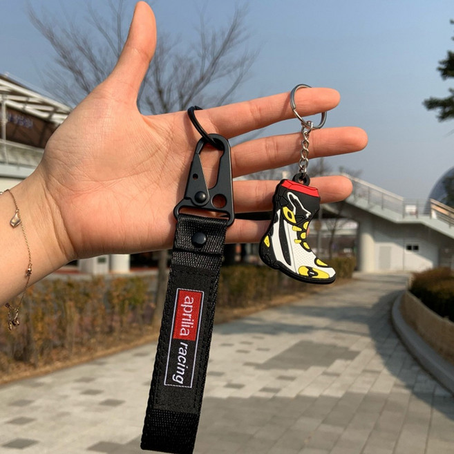 아프릴리아 바이크키링 오토바이 알파인스타 스트랩키링 세트