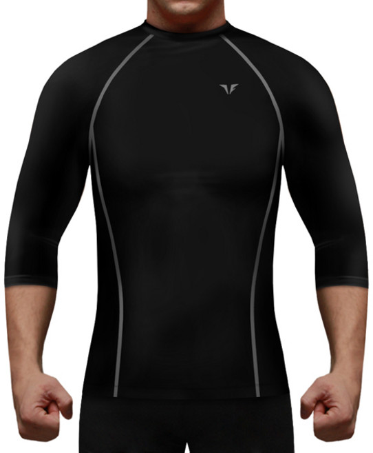 테이크파이브 남자 기능성 머슬핏 반팔 스포츠이너웨어 블랙 7부