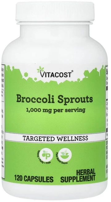 비타코스트 브로콜리 스프라우트 Vitacost Broccoli Sprouts 500 mg 120정, 1개 - 쿠팡