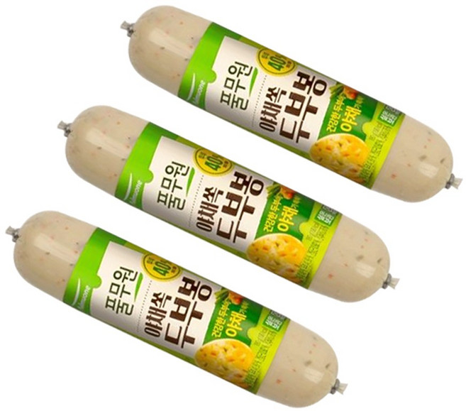 [풀무원] 야채쏙 두부봉 180g, 3개