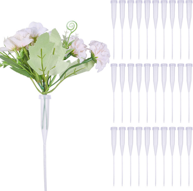 미니 플라워 워터 튜브 투명 7cm 50개