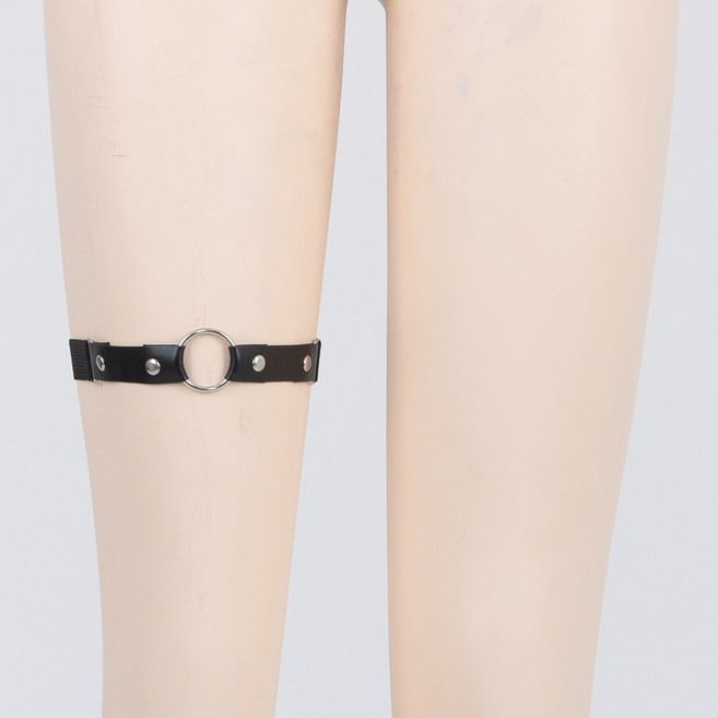 걸포유 섹시 허벅지초커 가터 링 벨트 다리 밴드 아이돌 가죽 패션 사람하네스