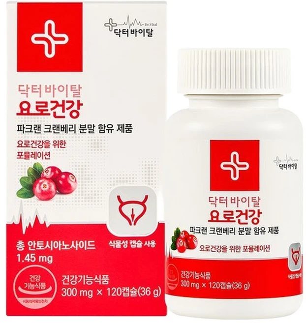 닥터바이탈 요로건강 (120캡슐/2개월분) 파크랜 크랜베리, 1개, 120정 - 쿠팡