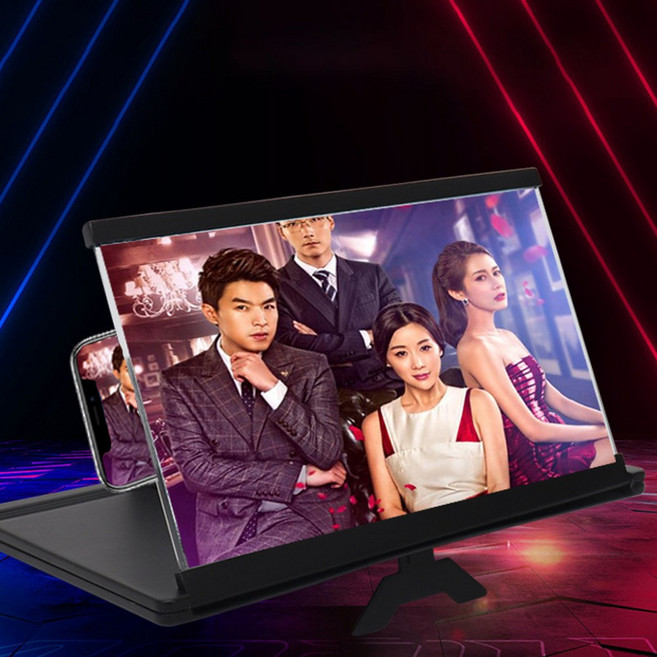 스마트폰 확대 스크린 핸드폰 화면 대형 화질 돋보기 확대경, 슬라이드 접이식 확대스크린, 1개