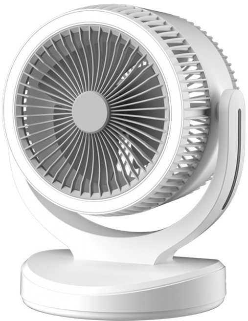 新款桌面風扇降溫暴力循環扇小風扇充電款大風力桌面小型便攜, USB直插款, 白色